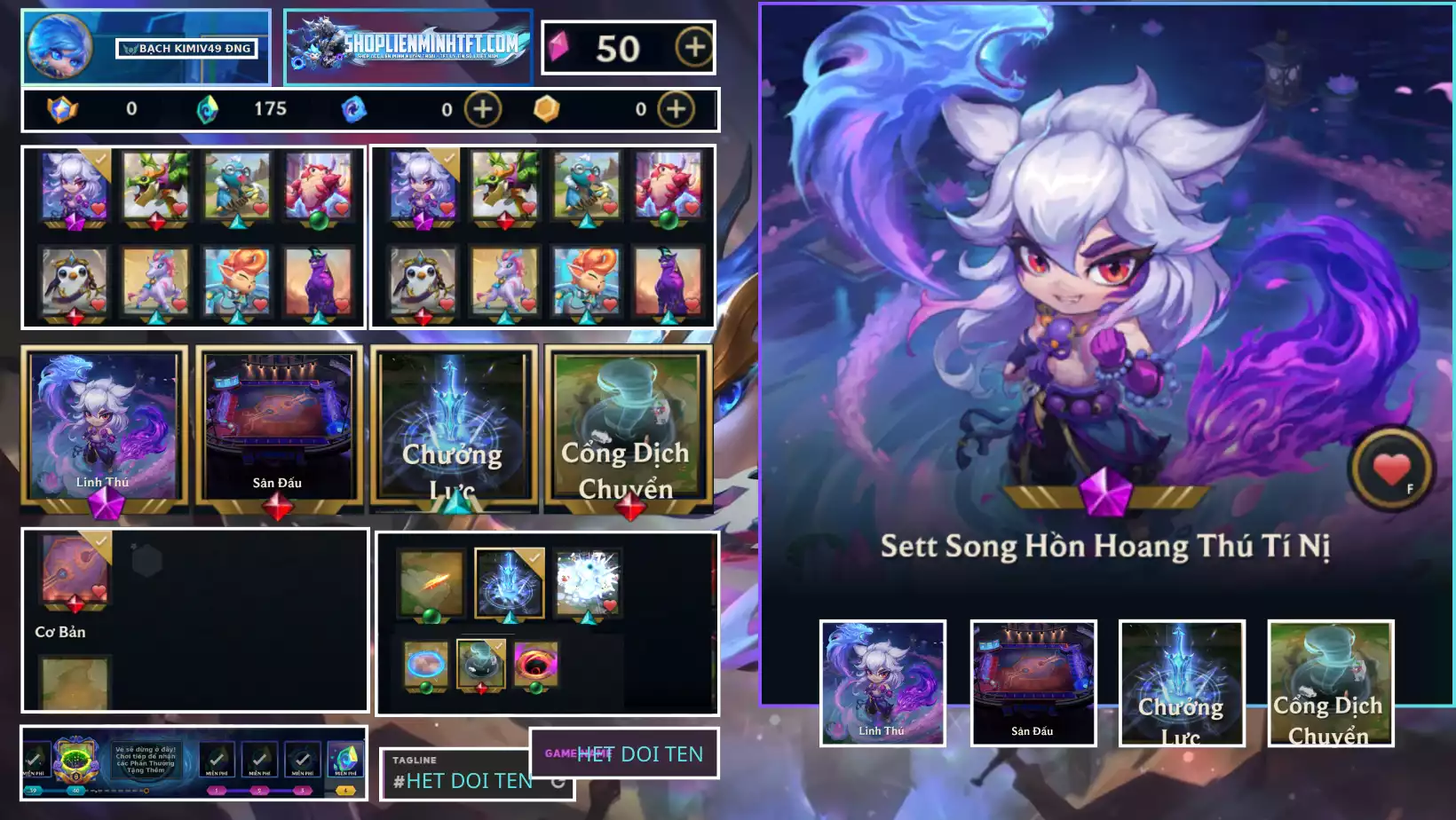 Sett Song Hồn Hoang Thú - Sàn Đỏ  - CHƯỞNG ĐẦY ĐỦ - HẾT ĐỔI TÊN